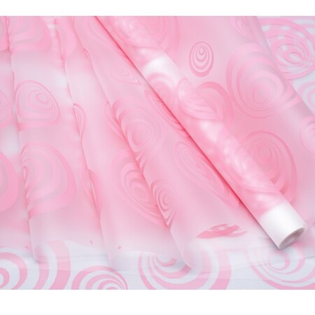 Пленка матовая Круги 70см х 10м розовый туманный