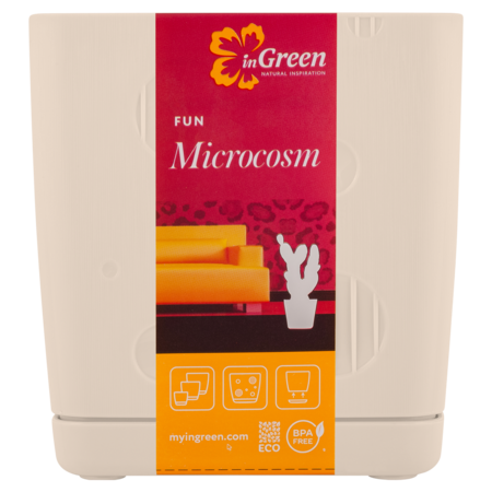 IG623610001	Горшок для цветов InGreen MICROCOSM 1,1л Сливочный